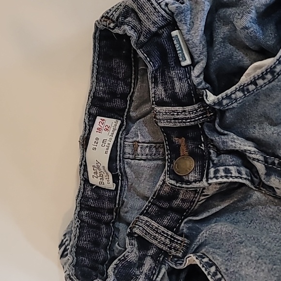 3/$30 Zara baby boy Retro Distressed Lightweight Cotton Jeans Joggers - Picture 4 of 5